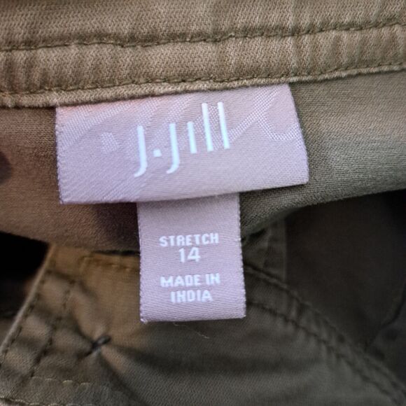 J Jill Jacket Size 14 Lightweight Stretch Olive Green Elevated Casual Chic - Picture 4 of 8